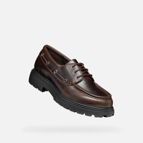 Leather loafers SPHERICA EC7 B MAN Dark Brown - image number 4 | GEOX
