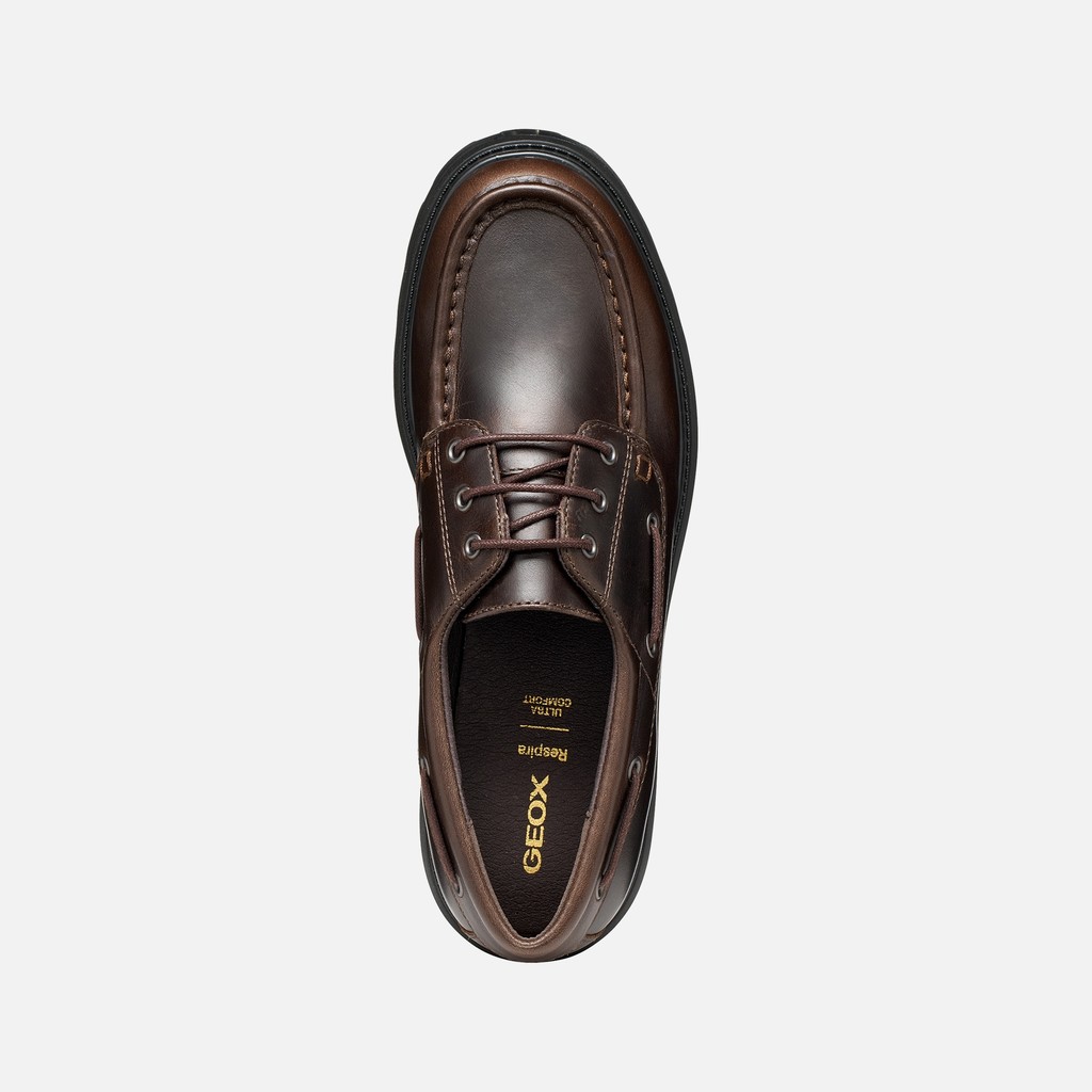 Leather loafers SPHERICA EC7 B MAN Dark Brown - image number 5 | GEOX