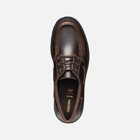 Leather loafers SPHERICA EC7 B MAN Dark Brown - image number 5 | GEOX