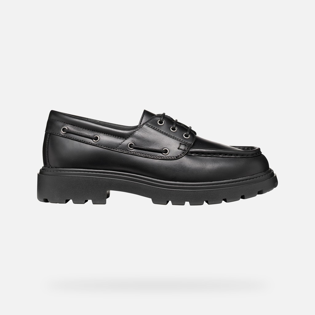 Leather loafers SPHERICA EC7 B MAN Black - image number 1 | GEOX