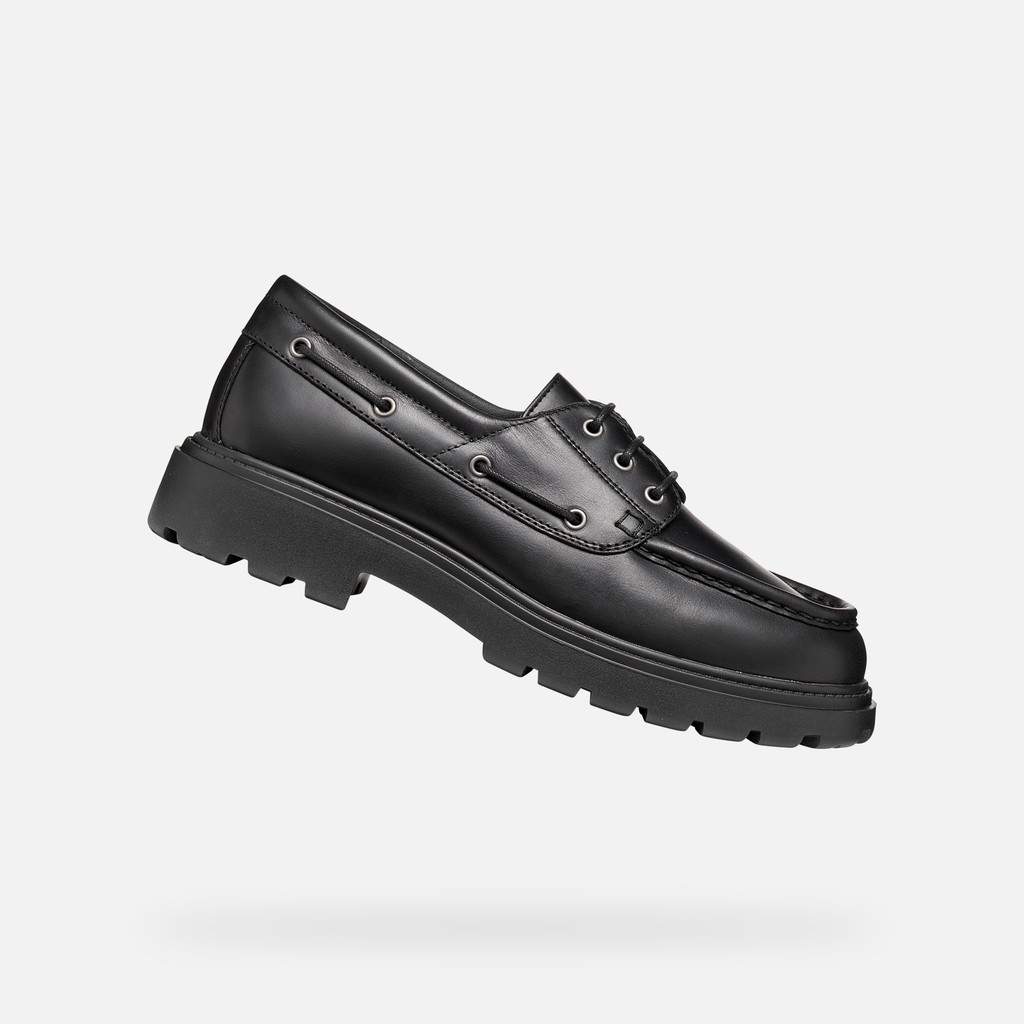 Leather loafers SPHERICA EC7 B MAN Black - image number 0 | GEOX