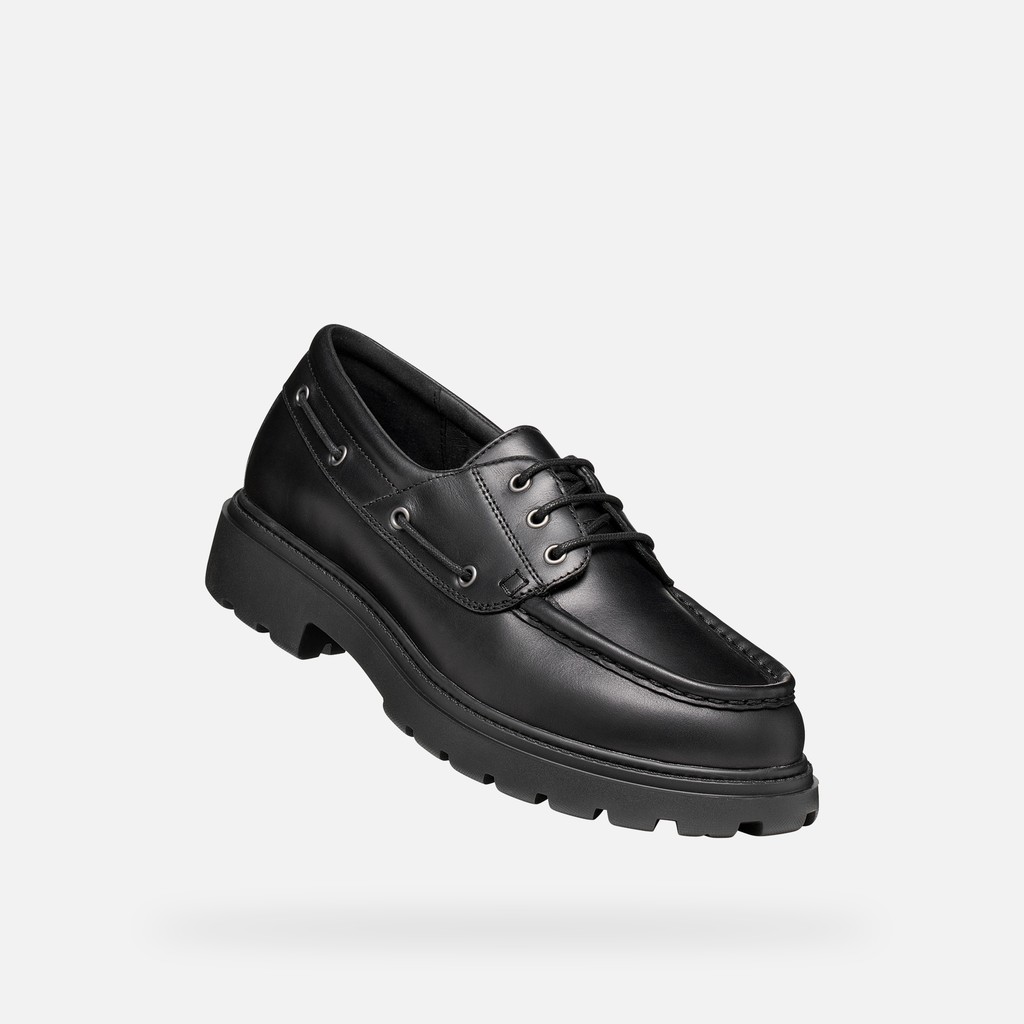 Leather loafers SPHERICA EC7 B MAN Black - image number 4 | GEOX