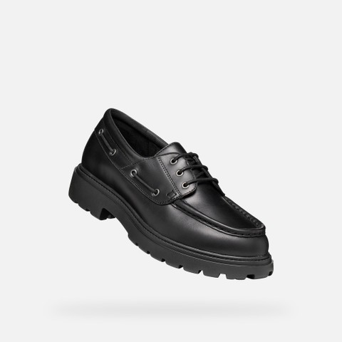 Leather loafers SPHERICA EC7 B MAN Black - image number 4 | GEOX