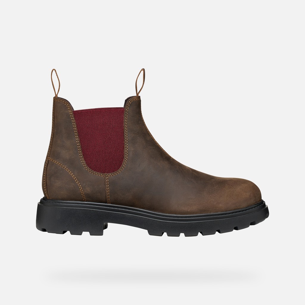 Bottines Chelsea SPHERICA EC7 B HOMME Brun fonc&eacute;/Bordeaux - image number 2 | GEOX