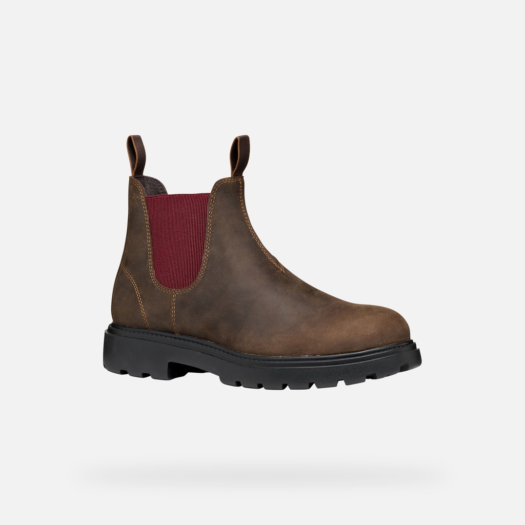 Bottines Chelsea SPHERICA EC7 B HOMME Brun fonc&eacute;/Bordeaux - image number 3 | GEOX
