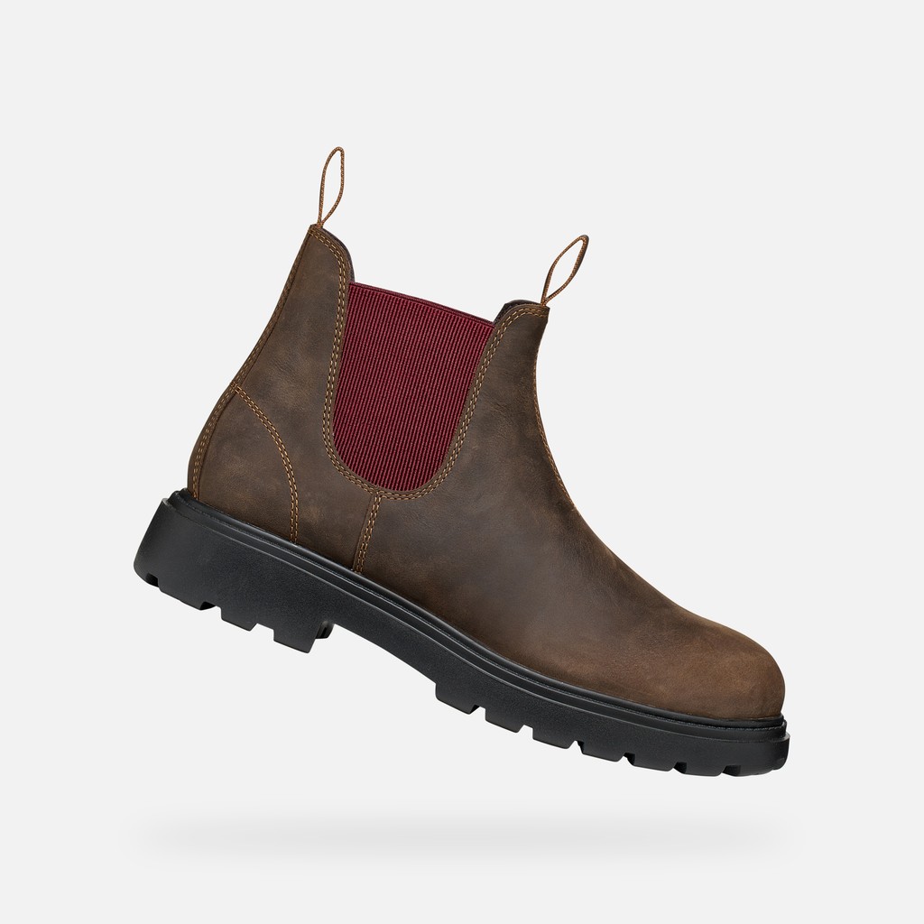 Bottines Chelsea SPHERICA EC7 B HOMME Brun fonc&eacute;/Bordeaux - image number 0 | GEOX
