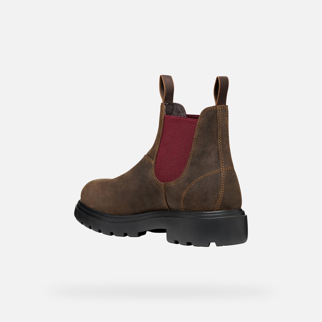 Bottines Chelsea SPHERICA EC7 B HOMME Brun fonc&eacute;/Bordeaux - image number 4 | GEOX