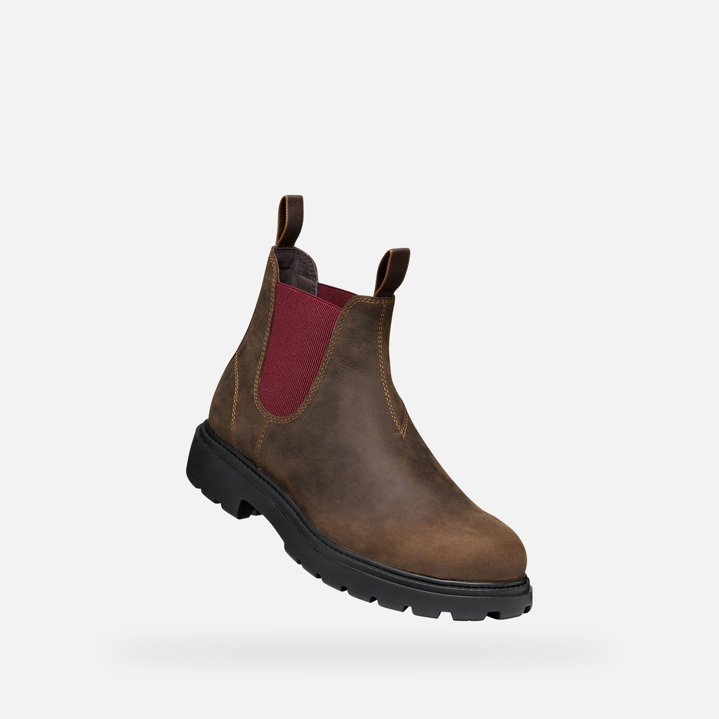Bottines Chelsea SPHERICA EC7 B HOMME Brun fonc&eacute;/Bordeaux - image number 5 | GEOX