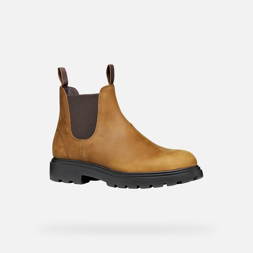 Chelsea boots SPHERICA EC7 B HERR Ocker/Braun - image number 2 | GEOX