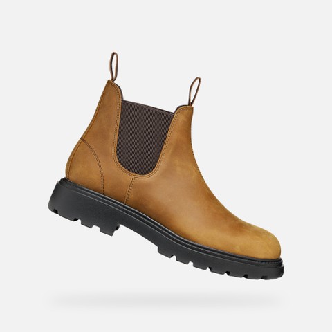 Chelsea boots SPHERICA EC7 B HERR Ocker/Braun | GEOX