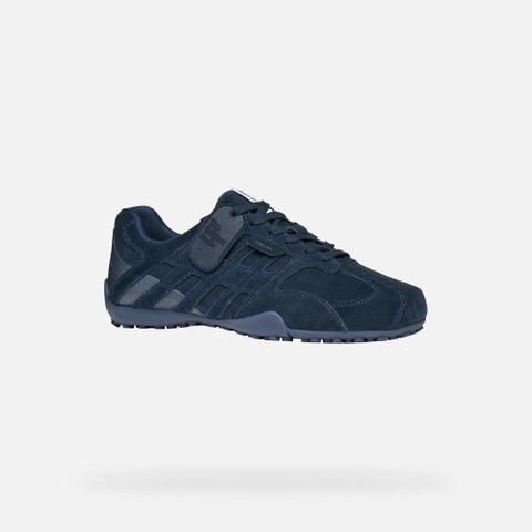Baskets basse Vintage SNAKE HOMME Bleu marine - image number 2 | GEOX