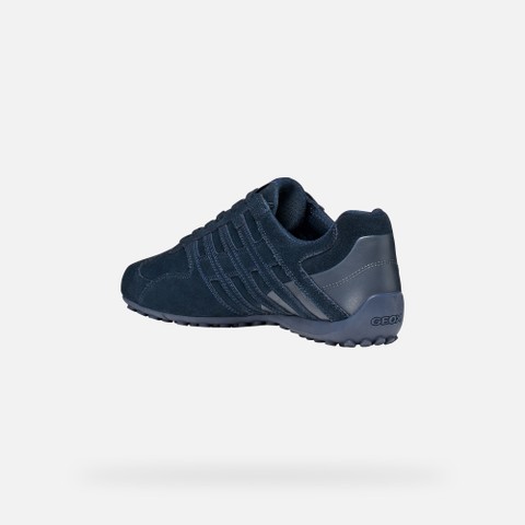 Baskets basse Vintage SNAKE HOMME Bleu marine - image number 3 | GEOX