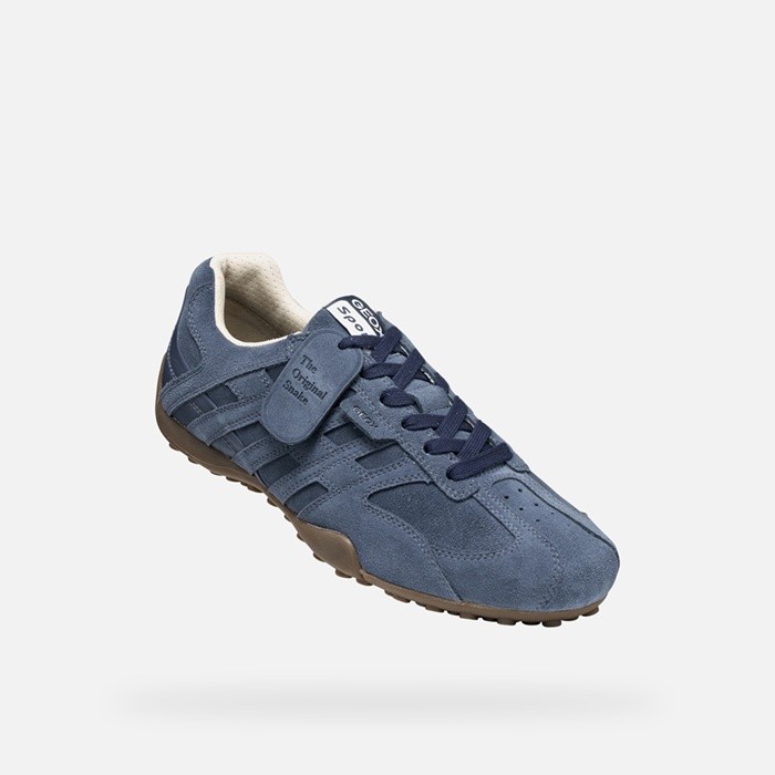 Vintage low top sneakers SNAKE MAN Dark Blue | GEOX