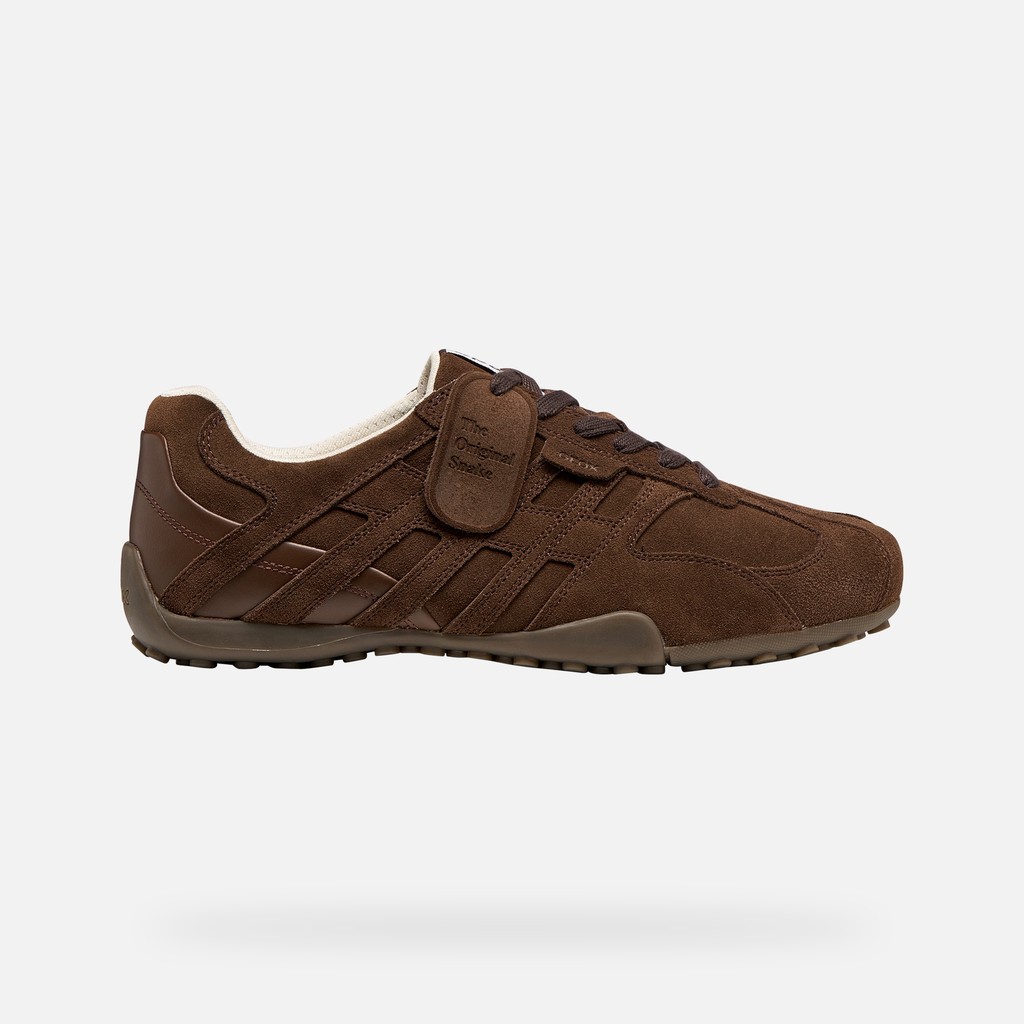 Vintage low top sneakers SNAKE MAN Dark Brown - image number 2 | GEOX