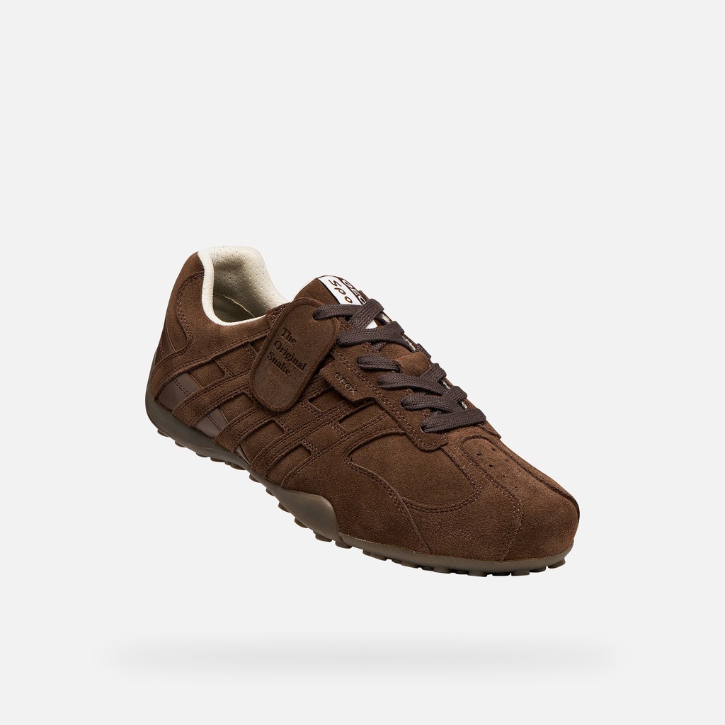 Vintage low top sneakers SNAKE MAN Dark Brown - image number 5 | GEOX
