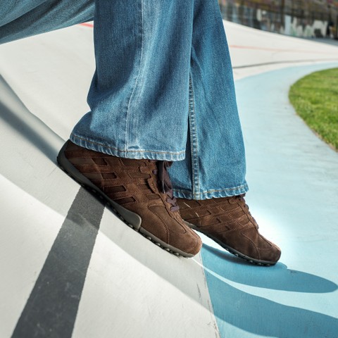 Vintage low top sneakers SNAKE MAN Dark Brown - image number 1 | GEOX