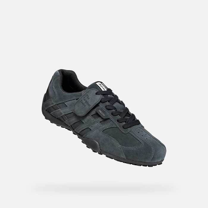Vintage low top sneakers SNAKE MAN Anthracite | GEOX