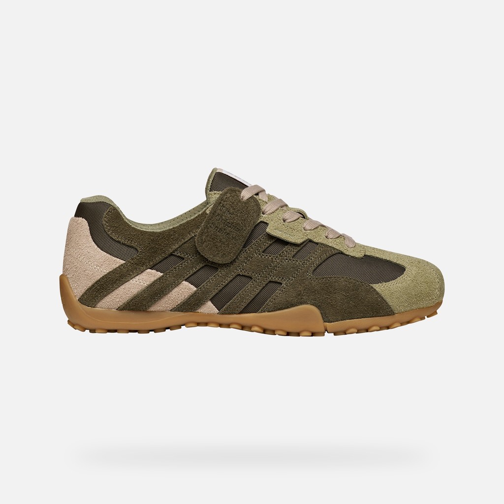 Vintage low top sneakers SNAKE MAN Sage/Military - image number 1 | GEOX