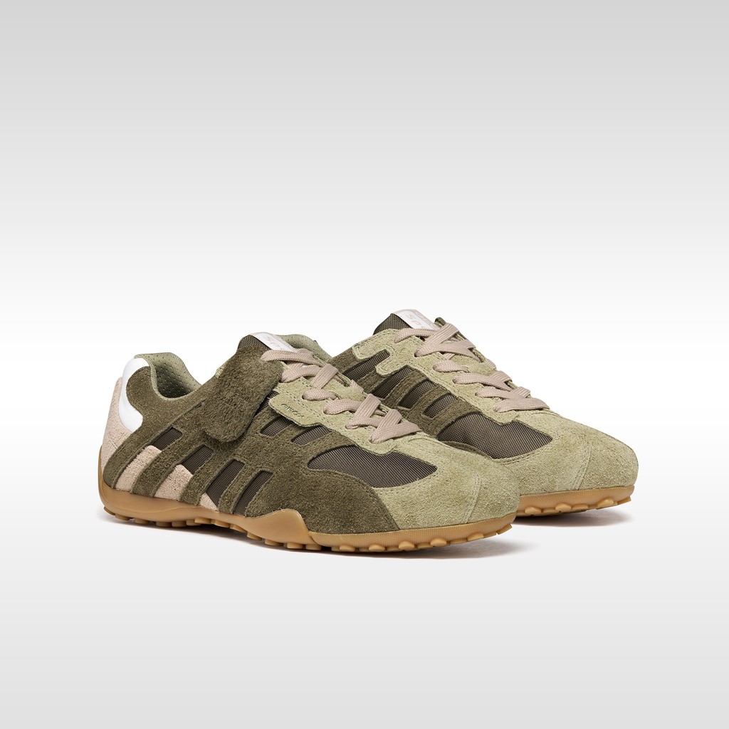 Vintage low top sneakers SNAKE MAN Sage/Military - image number 7 | GEOX