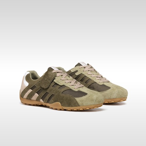 Vintage low top sneakers SNAKE MAN Sage/Military - image number 7 | GEOX