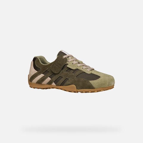 Vintage low top sneakers SNAKE MAN Sage/Military - image number 2 | GEOX