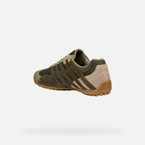 Vintage low top sneakers SNAKE MAN Sage/Military - image number 3 | GEOX