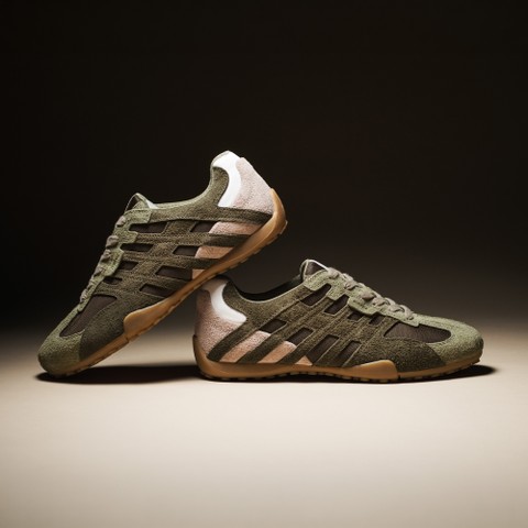 Vintage low top sneakers SNAKE MAN Sage/Military - image number 1 | GEOX