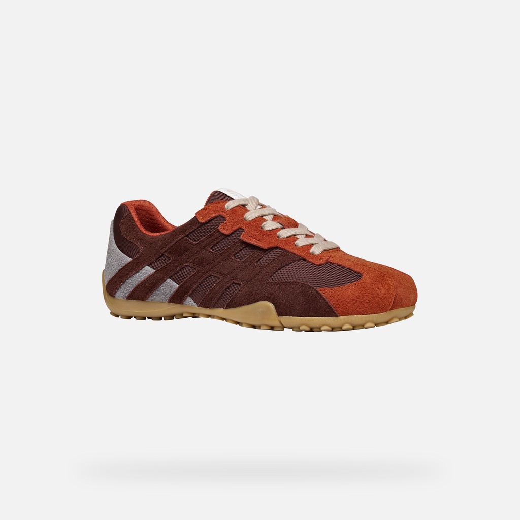 Vintage low top sneakers SNAKE MAN Brick/Mahogany - image number 2 | GEOX