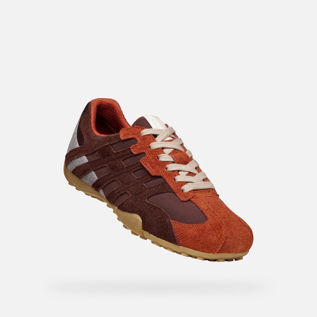 Vintage low top sneakers SNAKE MAN Brick/Mahogany - image number 4 | GEOX
