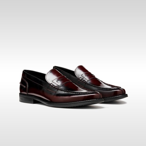 Leather loafers ELLMOOR MAN Dark Burgundy - image number 7 | GEOX