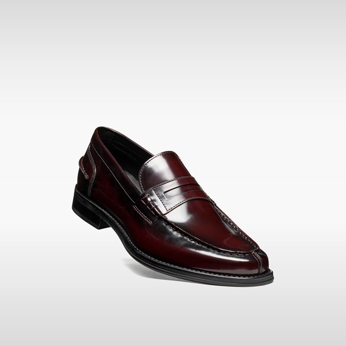 Leather loafers ELLMOOR MAN Dark Burgundy | GEOX