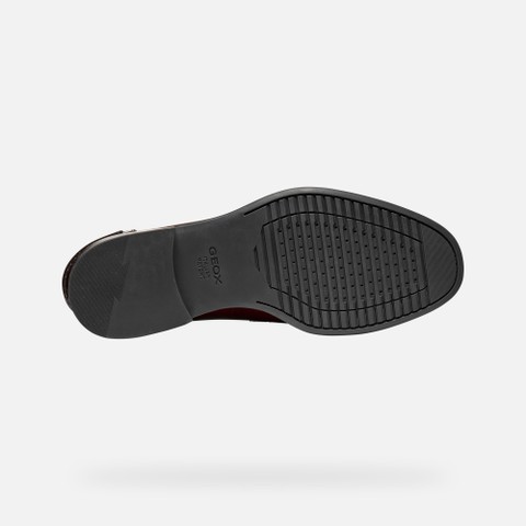 Leather loafers ELLMOOR MAN Dark Burgundy - image number 6 | GEOX