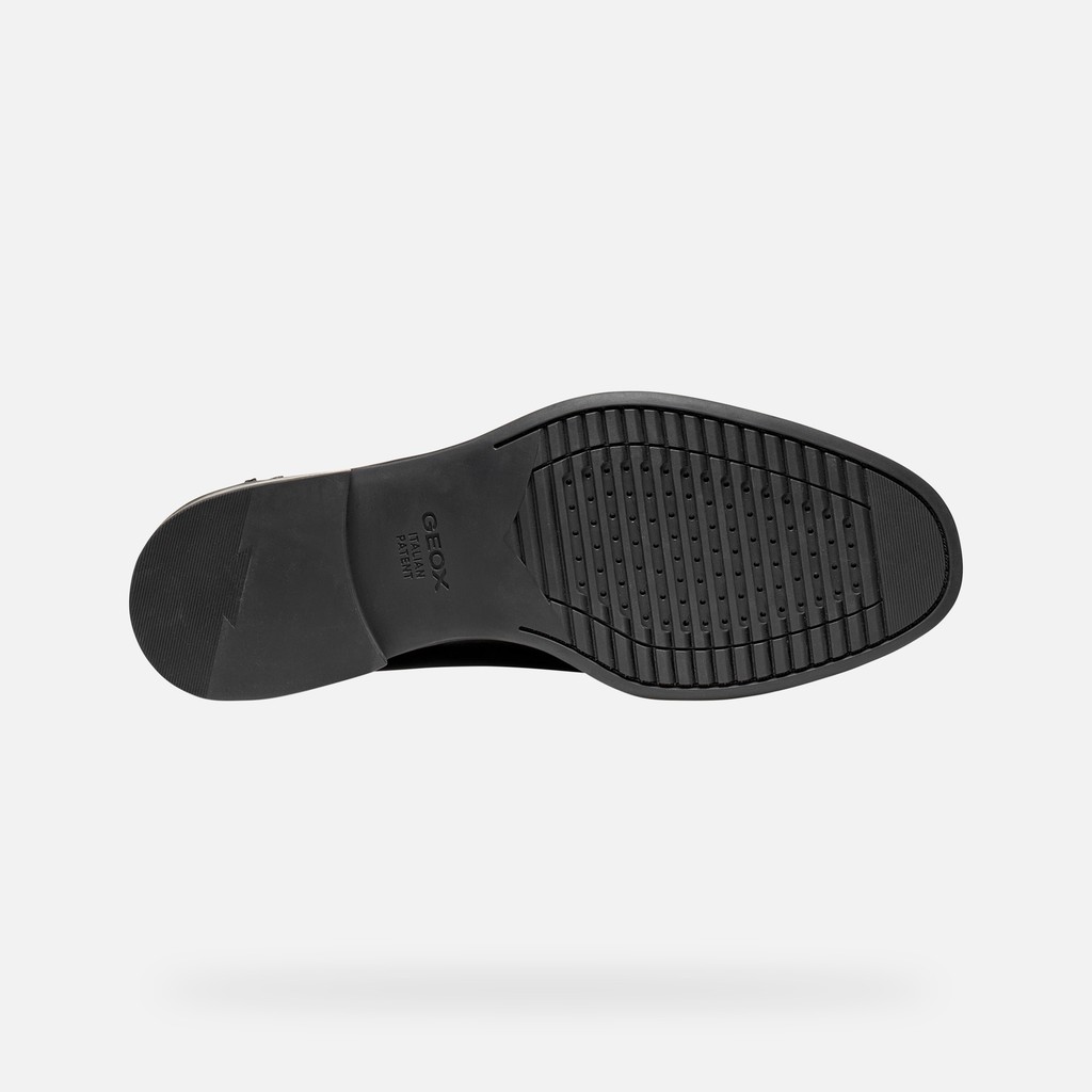 Mocassins de couro ELLMOOR HOMEM Preto - image number 6 | GEOX