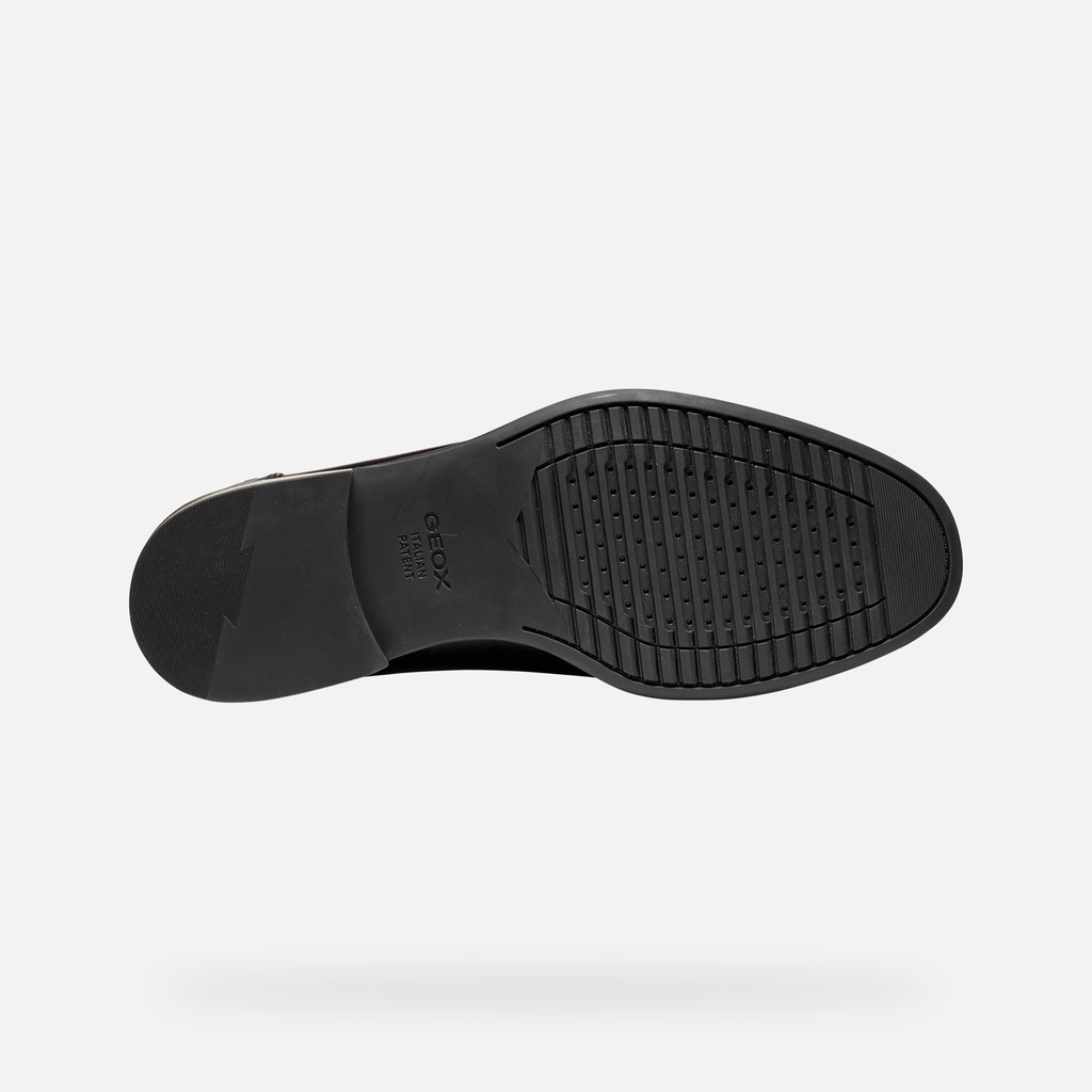 Mocassins de couro ELLMOOR HOMEM Preto - image number 6 | GEOX