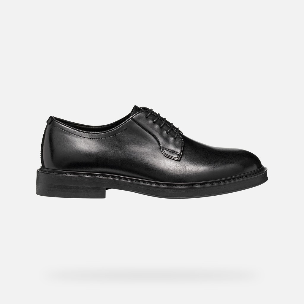 Leather oxfords BEXFORD MAN Black - image number 2 | GEOX
