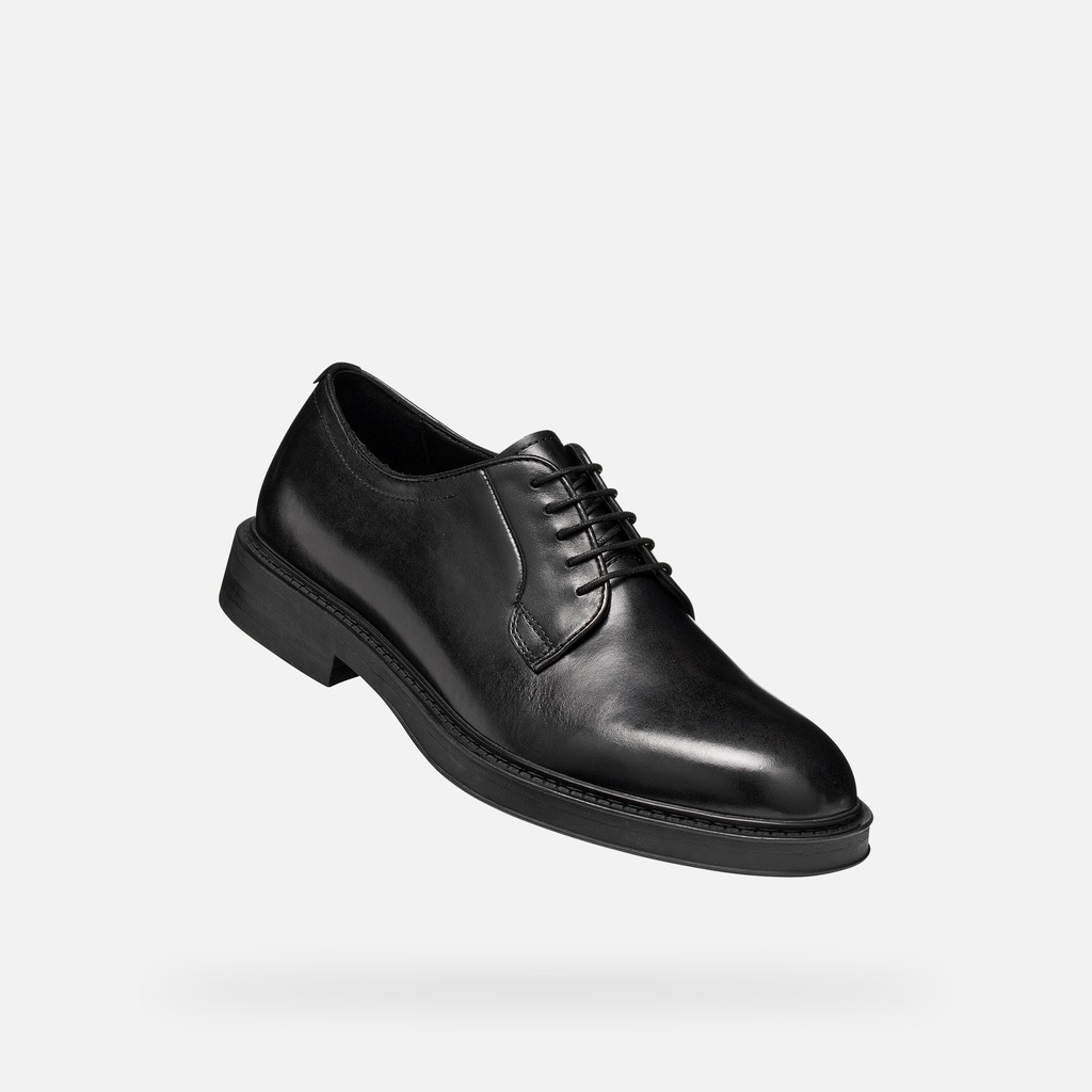 Leather oxfords BEXFORD MAN Black - image number 5 | GEOX