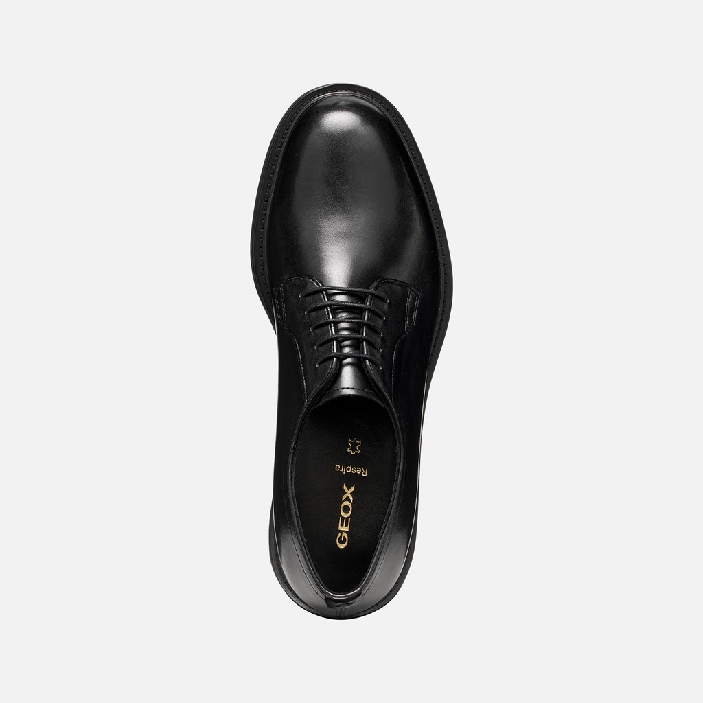 Leather oxfords BEXFORD MAN Black - image number 6 | GEOX
