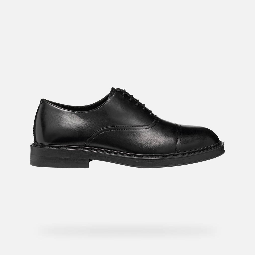 Leather oxfords BEXFORD MAN Black - image number 1 | GEOX