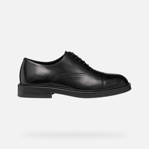 Leather oxfords BEXFORD MAN Black - image number 1 | GEOX
