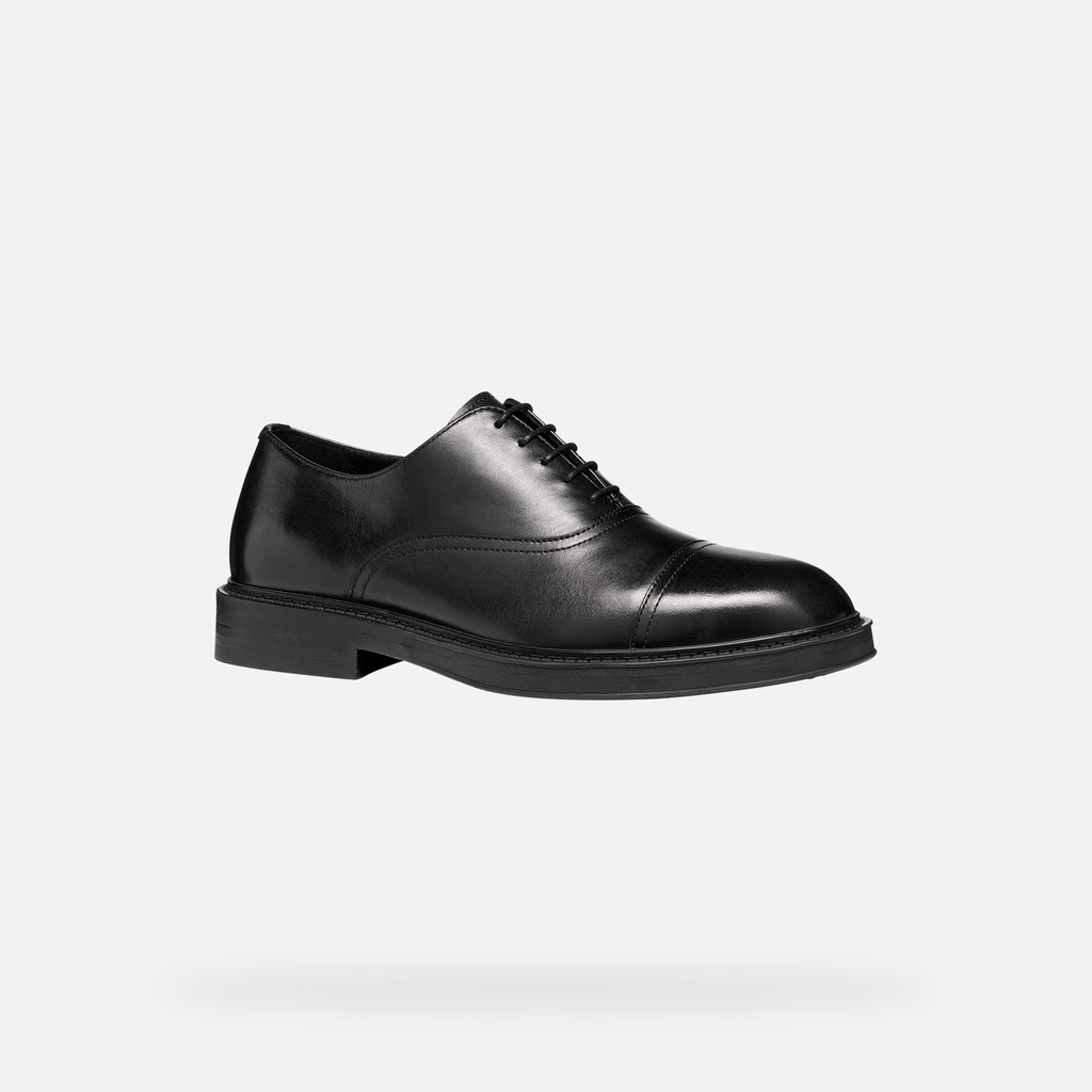 Leather oxfords BEXFORD MAN Black - image number 2 | GEOX