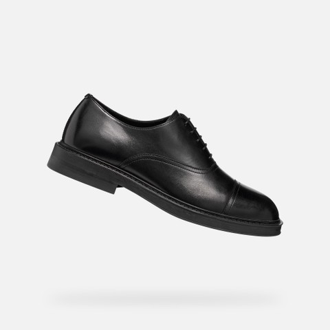 Leather oxfords BEXFORD MAN Black - image number 0 | GEOX