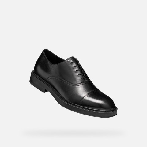 Leather oxfords BEXFORD MAN Black - image number 4 | GEOX