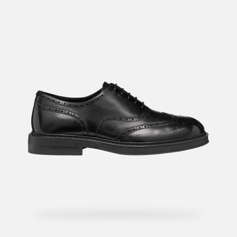 Leder Schn&uuml;rschuhe BEXFORD HERR Schwarz - image number 1 | GEOX