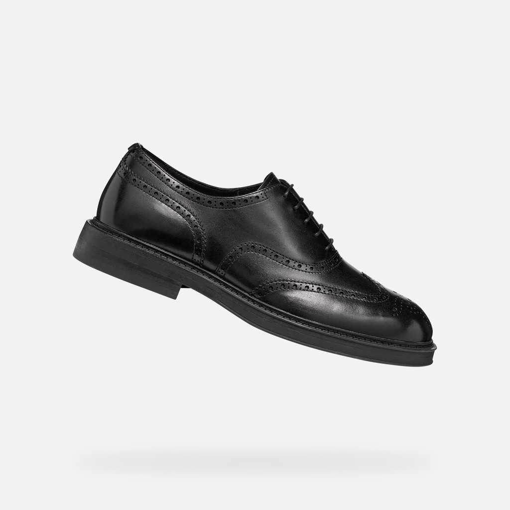 Leder Schn&uuml;rschuhe BEXFORD HERR Schwarz - image number 0 | GEOX