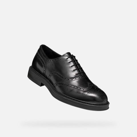 Leder Schn&uuml;rschuhe BEXFORD HERR Schwarz - image number 4 | GEOX