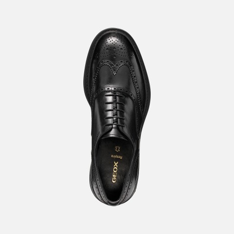 Leder Schn&uuml;rschuhe BEXFORD HERR Schwarz - image number 5 | GEOX