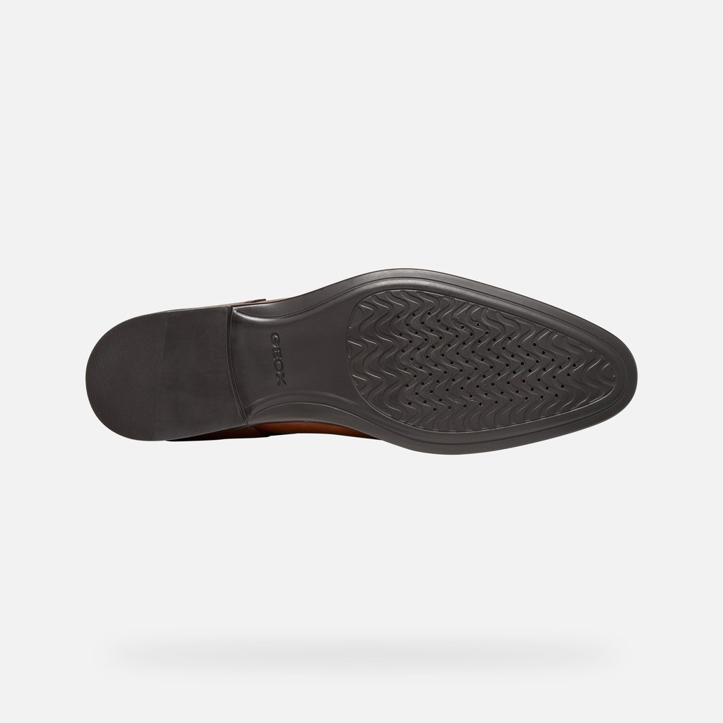 Leder Schn&uuml;rschuhe THALOS HERR Cognac - image number 6 | GEOX