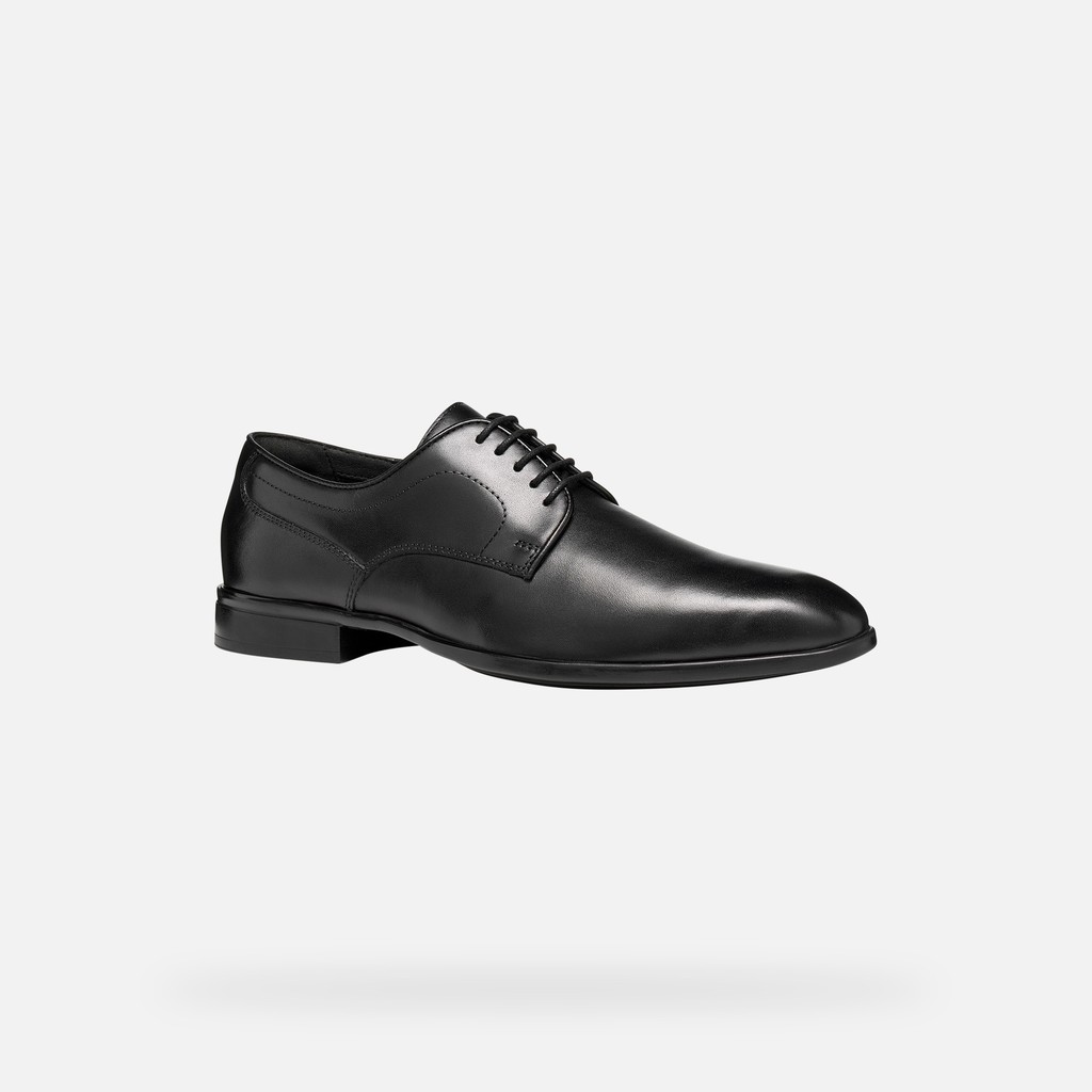 Leather oxfords THALOS MAN Black - image number 2 | GEOX