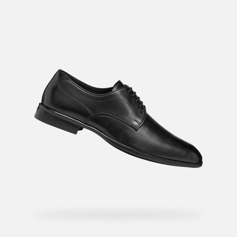 Leather oxfords THALOS MAN Black - image number 0 | GEOX