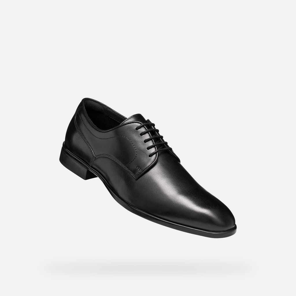 Leather oxfords THALOS MAN Black - image number 4 | GEOX